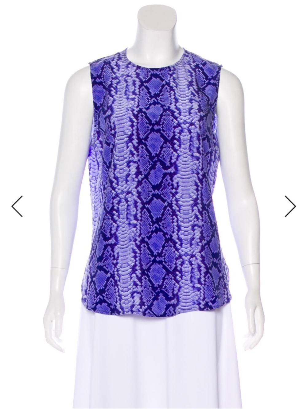 Equipment Purple Snake-Print Sleeveless Top